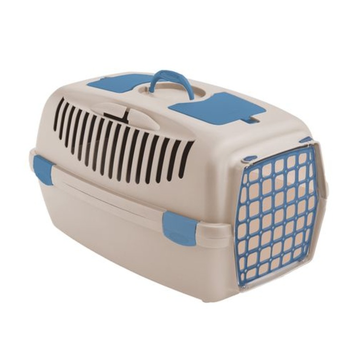 Cutie de transport pentru animale Stefanplast Gulliver 2, 55x36x35cm, alb, pentru caini si pisici, pana la 8 kg