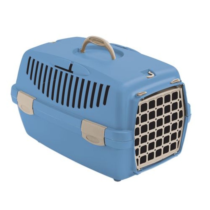 Cusca transport animale, Stefanplast, Gulliver 1, plastic, 48x32x31cm, albastru