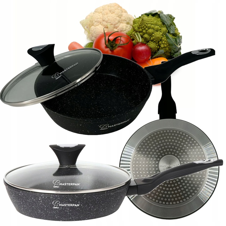 Kis serpenyő fedővel, gránit 18 x 4,3 cm, 0,8 l