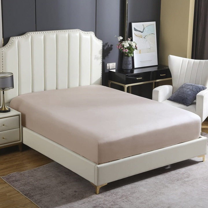 Чаршаф с ластик, Spod Igly si Nitki, 120x200+30см, памучен сатен