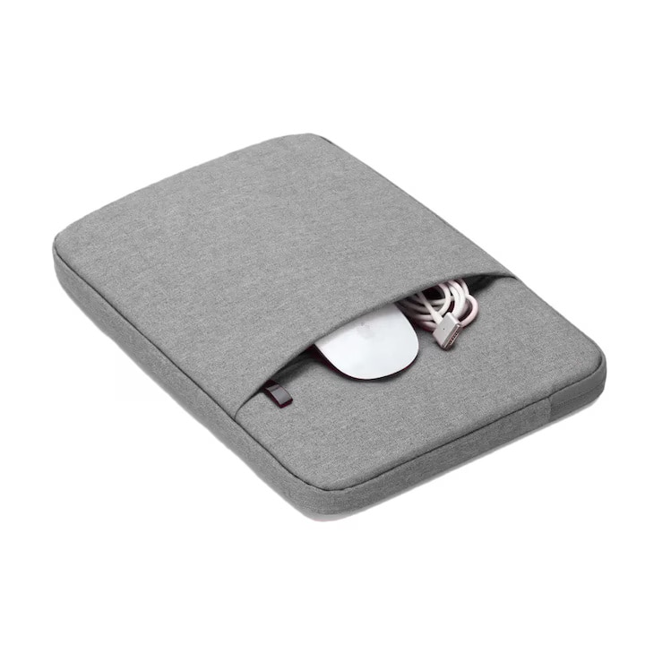 Husa Universala VarioShop®, pentru Laptop 15.6 inch, cu Burete Antisoc, Rezistena la Apa, Compatibila laptop Apple MacBook Air, MacBook Pro Touch Bar, Asus, Acer, Dell, Huawei, 40cm x 2cm x 30cm, Gri