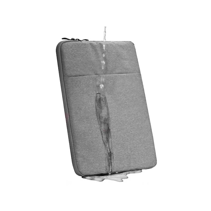 Husa Universala VarioShop®, pentru Laptop 15.6 inch, cu Burete Antisoc, Rezistena la Apa, Compatibila laptop Apple MacBook Air, MacBook Pro Touch Bar, Asus, Acer, Dell, Huawei, 40cm x 2cm x 30cm, Gri
