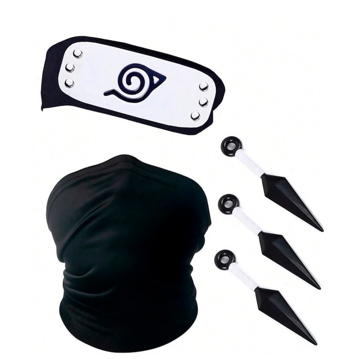 Комплект бандана Наруто и аксесоари за аниме, черен