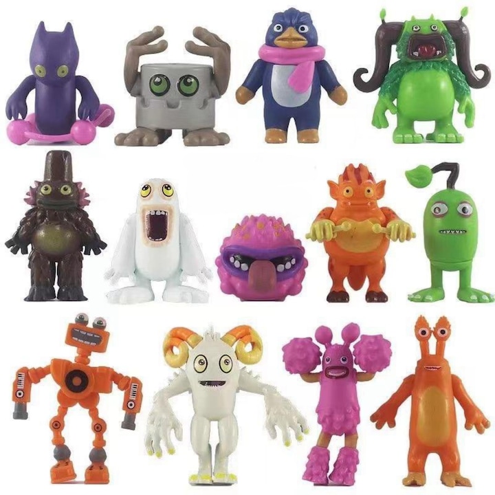 My Singing Monsters figurakészlet, 13 részes, fiúknak és lányoknak, 6 éves, tarka