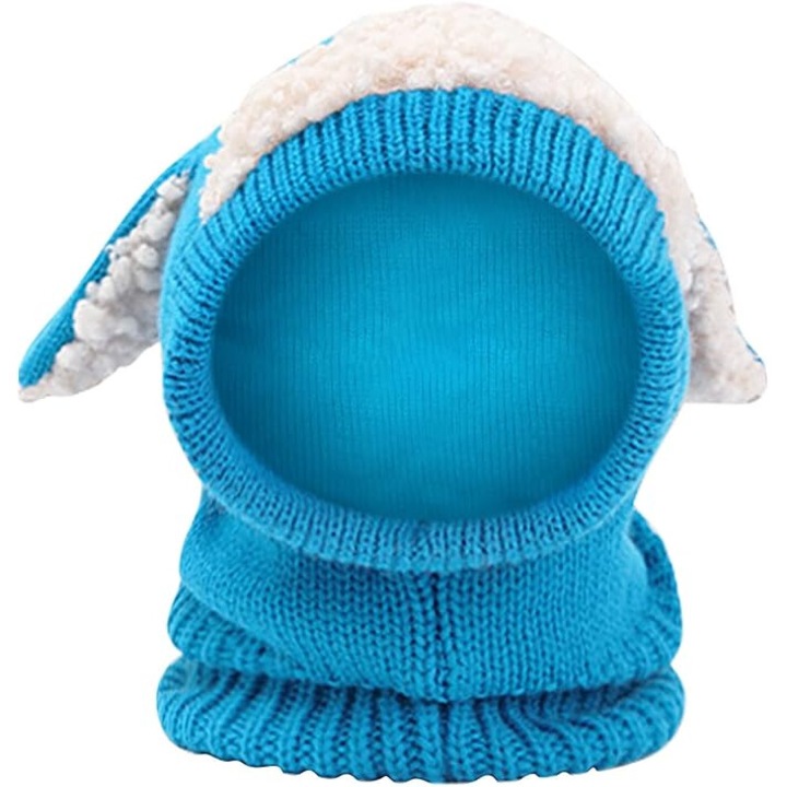 Детска шапка тип мека и топла шапка модел агне 2-6 години Drool синя