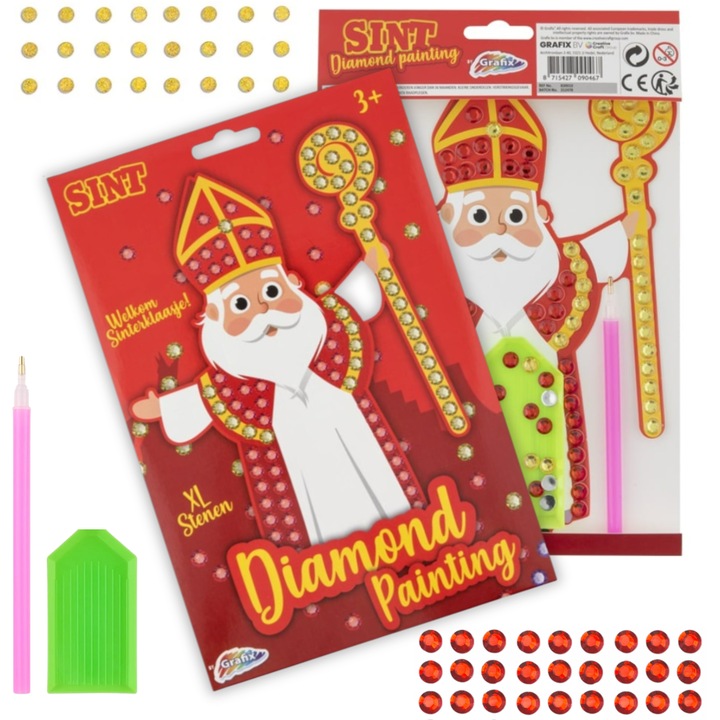 Kit De Lipit Mozaicuri, Mozaic Diamant Pictura Autocolant Pentru Copii Craciun Cadou Michaelmas, Dezvolta Coordonarea Mana-Ochi, Imbunatateste Abilitatile Motorii Fine, Promoveaza Gandirea Creativa Si Rezolvarea Problemelor, 25.4x17 cm