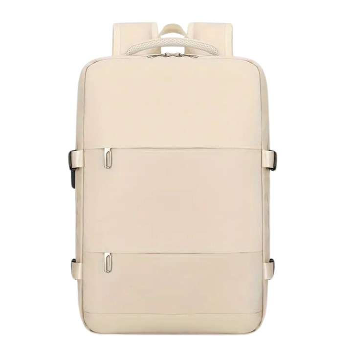 Rucsac calatorie pentru bagaje de mana pentru avion, Marvit, unisex, multifunctional, 40 x 30 cm, Bej