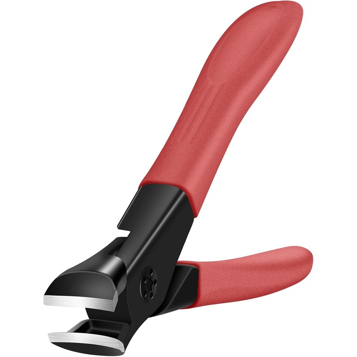 Пила DUAIU за дебели нокти, ергономичен дизайн, червена