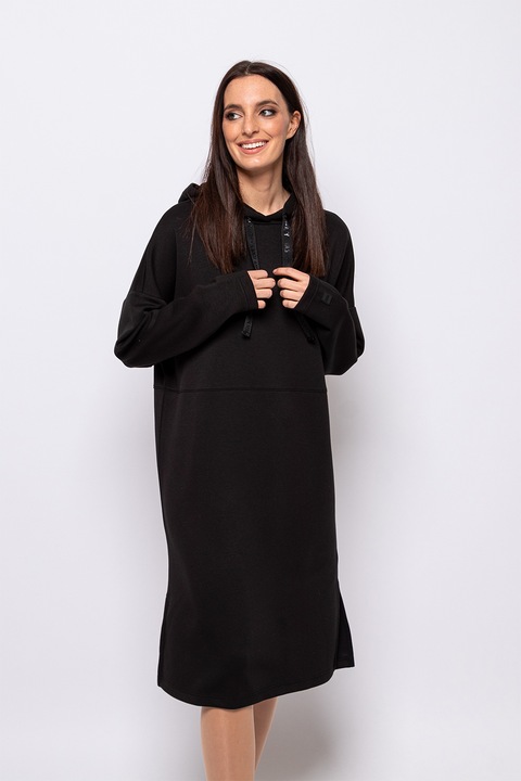 Heavy Tools, Rochie din amestec de modal cu gluga Vici, Negru, S