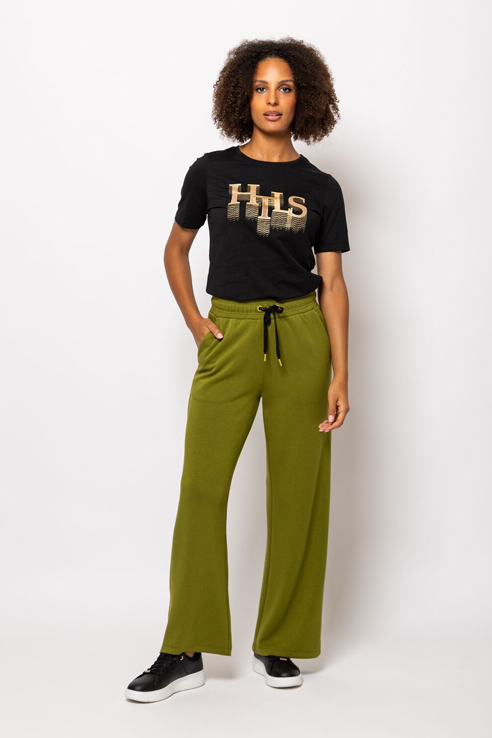 Heavy Tools, Pantaloni evazati din amestec de modal cu buzunare
