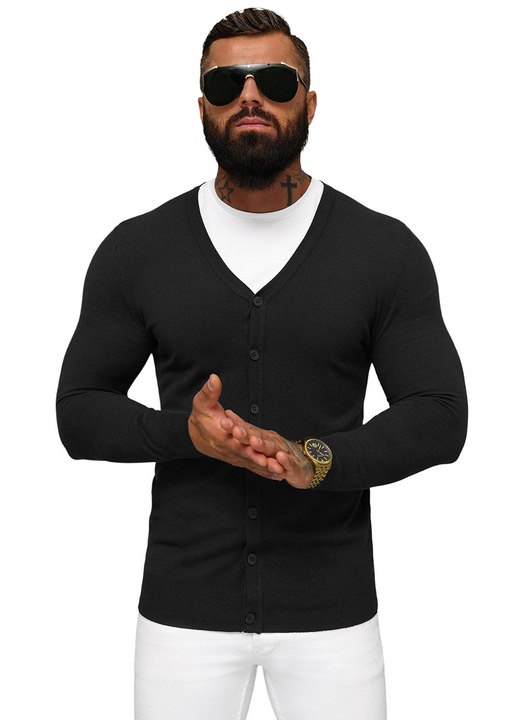 Мъжки пуловер OZONEE NB/MM6006, Черен