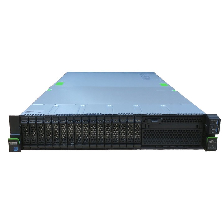 Server Fujitsu Primergy RX2540 M7, Rack 2U, Intel Xeon Gold 6426Y 16 C / 32 T, 2.5 GHz - 4.10 GHz, 37.5 MB cache, 32 GB DDR5 ECC, 16 x SFF, 2 x 900 W, Fara sistem de operare