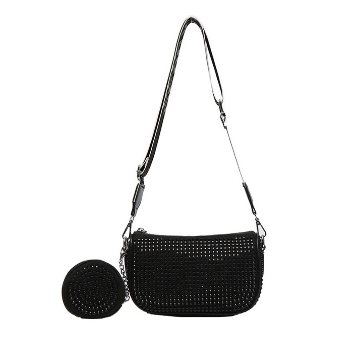 Női táska, 20x13x7 cm, Fekete, 20 x 13 x 7 cm