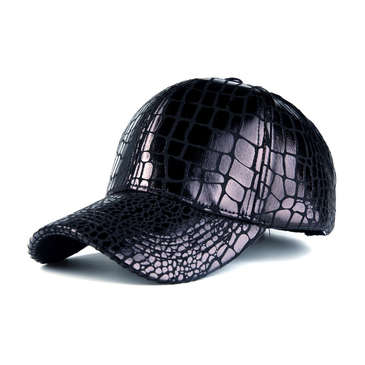 Sapca de baseball Little Angel W610, negru, model crocodil