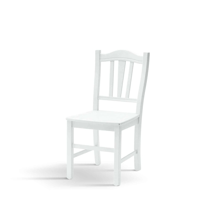 Scaun Hard, realizat integral din lemn de fag, L 46cm/l 50cm /H 95cm - Alb