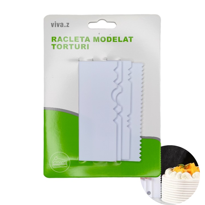 Set 4 Raclete Pieptene Pentru Nivelare Tort