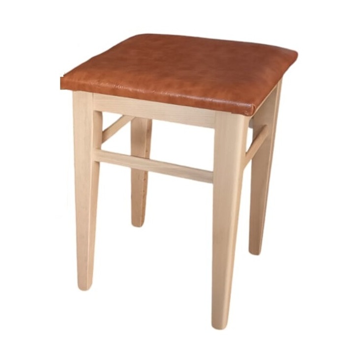 Taburet din lemn, natur, 47x35 cm