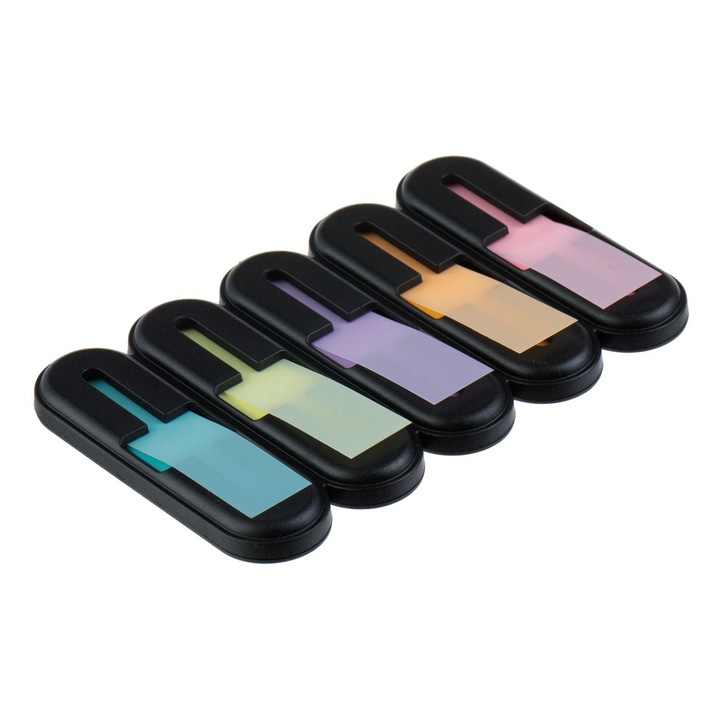 125 db-os öntapadó index / könyvjelző szett, 5 pasztellszín, Antbro® dobozban