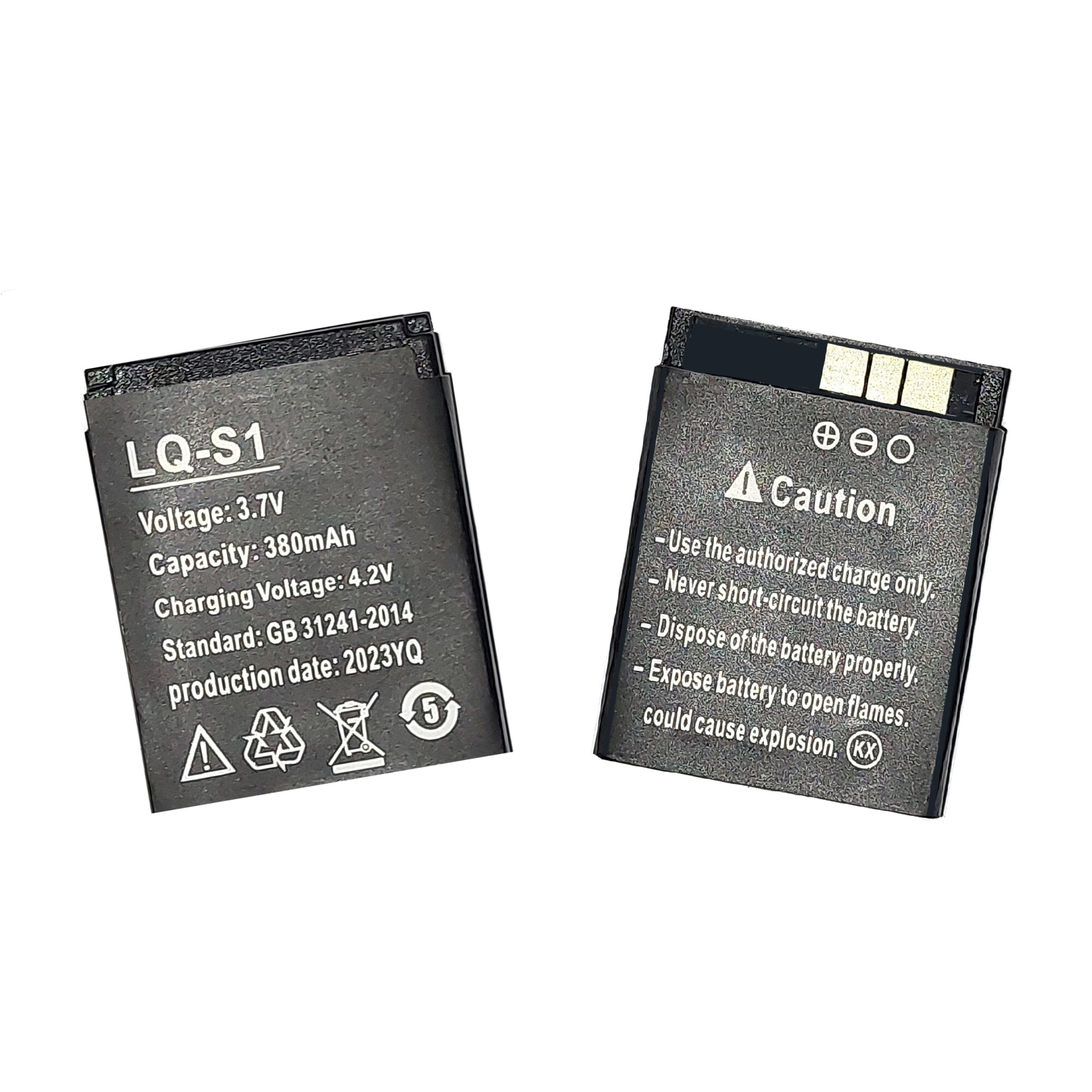 Batteria LQ-S1 Per Smartwatch – 3.7V 380mAh Al Litio, Compatibile Con DZ09, QW09, W8, A1, V8, X6, Facile Da Sostituire - 2