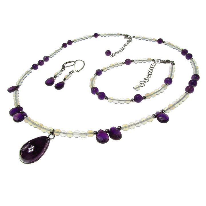 Set bijuterii dama opalit si ametist