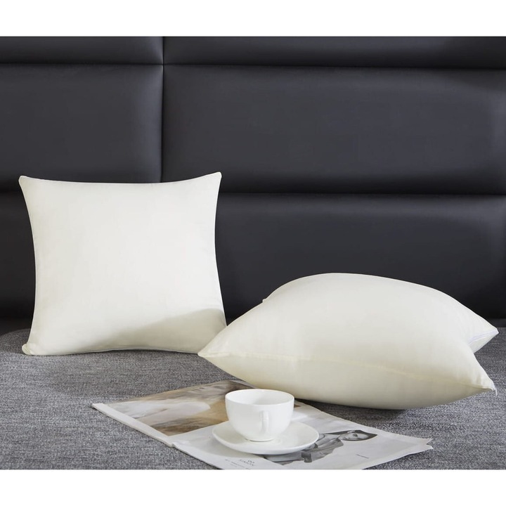 Калъфка за възглавница, Spod Igły i Nitki, сатениран памук, 40x40см, Екрю