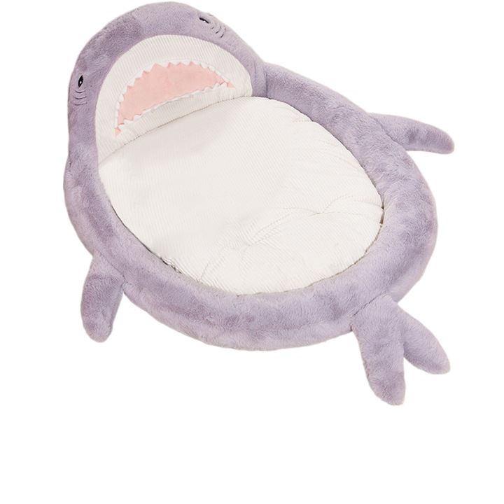 Canapea pentru caini, alb/gri, 50x40x25cm, antiderapant