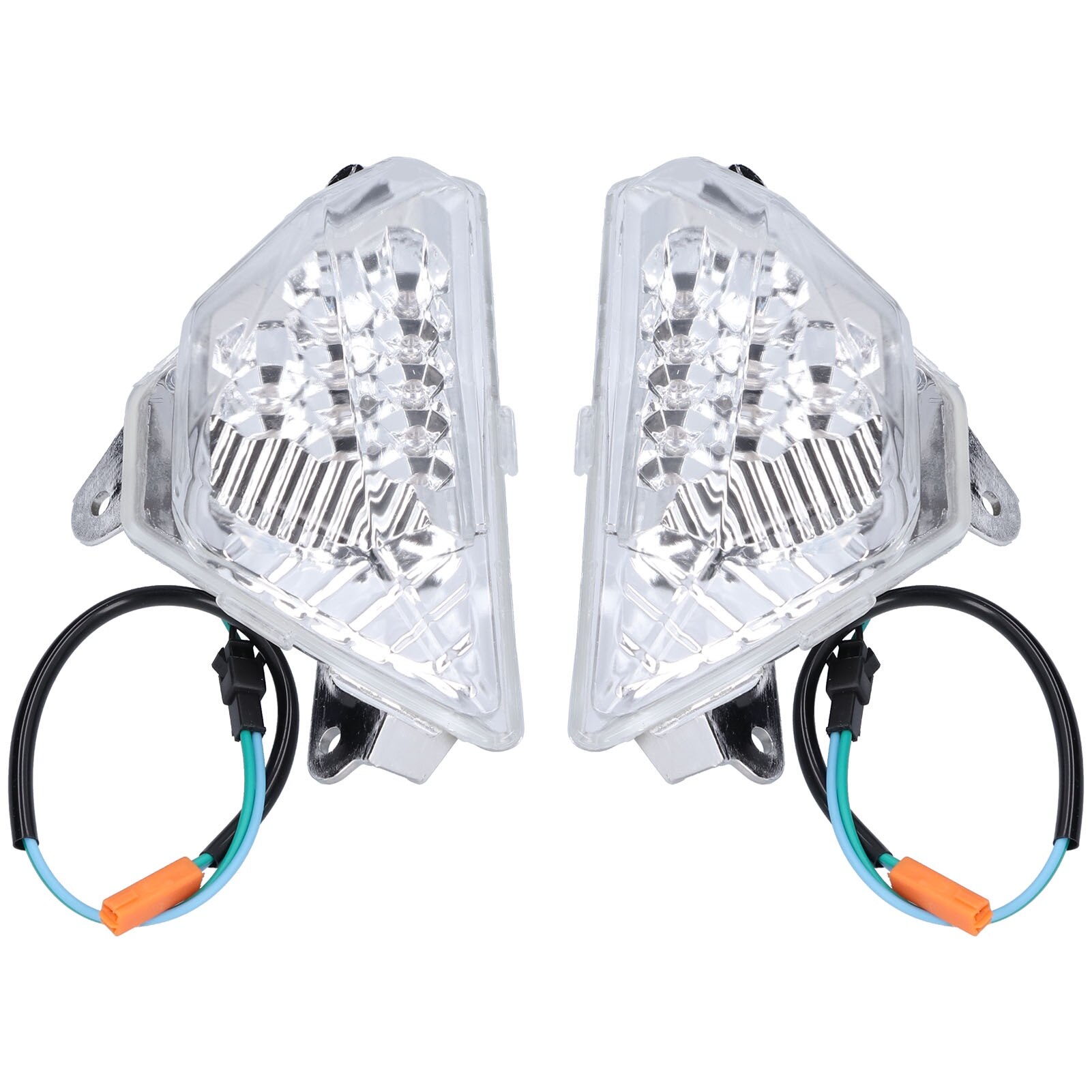 Set 2 indicatoare LED semnalizare fata Mmgoqqt, transparent, 12V