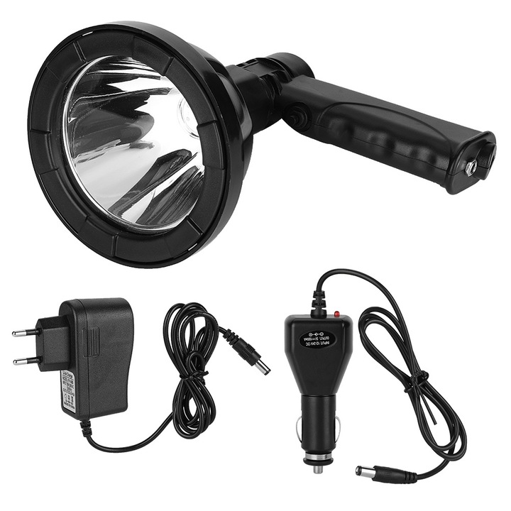 Преносимо LED фенерче 35W, Mmgoqqt, 5 инча, 200-500м, зареждане за кола, за къмпинг и спешни случаи