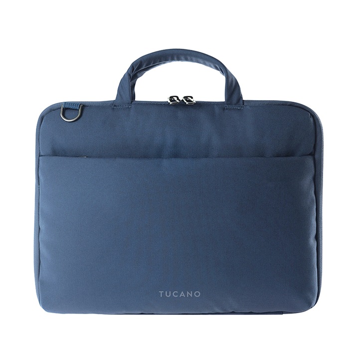 Geanta pentru laptop Tucano, compatibila cu HP, DELL, MacBook Air/Pro 13 "3" -14", compartiment pentru laptop si tableta, curea de umar detasabila, protectie la socuri, fermoar pe doua directii, design subtire si elegant