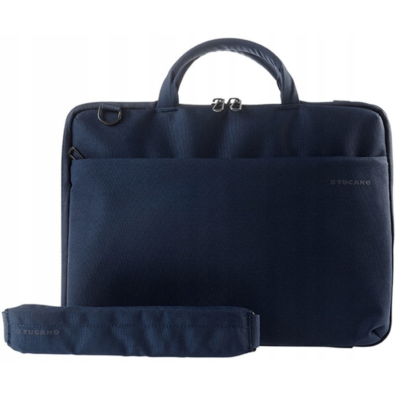 Geanta pentru laptop Tucano, compatibila cu HP, DELL, MacBook Air/Pro 13 "3" -14", compartiment pentru laptop si tableta, curea de umar detasabila, protectie la socuri, fermoar pe doua directii, design subtire si elegant