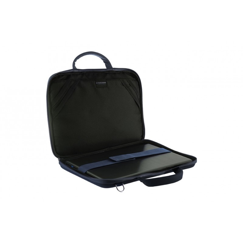 Geanta pentru laptop Tucano, compatibila cu HP, DELL, MacBook Air/Pro 13 "3" -14", compartiment pentru laptop si tableta, curea de umar detasabila, protectie la socuri, fermoar pe doua directii, design subtire si elegant