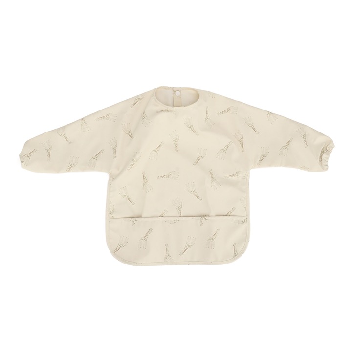 Jormftte hosszú ujjú előke, rajzfilm állatmintás, vízálló, könnyen tisztítható, 0-3 éves korig