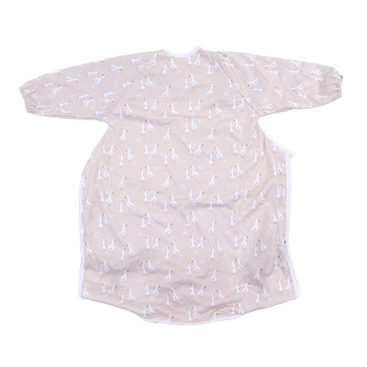 Jormftte baba etető előke, vízálló, hosszú ujjú, könnyen tisztítható, rózsaszín