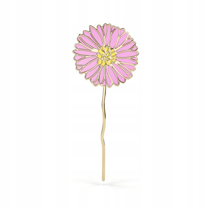 Brosa, Pinets, B1302, Floare, Roz, 14K