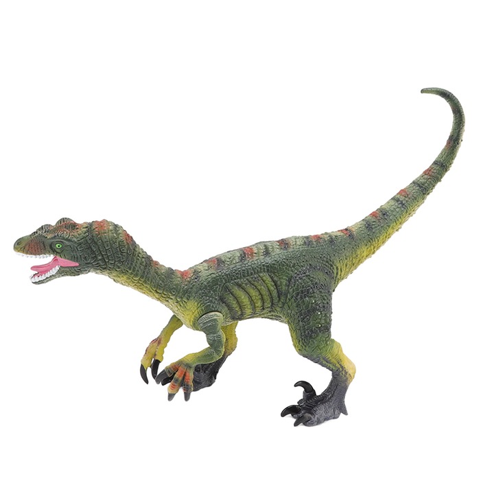 Фигурка на велоцираптор, дължина 38 см, прозрачна текстура, образователен модел, за деца над 3 години