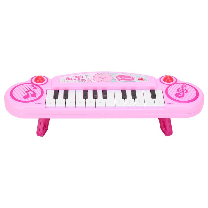 Játék hangszer, Jormftte, multifunkcionális elektronikus zongora, rózsaszín, gyerekeknek