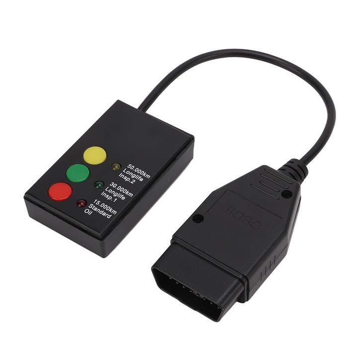 Unealta de resetare SRS auto 16Pin, ABS, interval de inspectie 15.000 km, pentru toate modelele cu protocol de conexiune OBD2