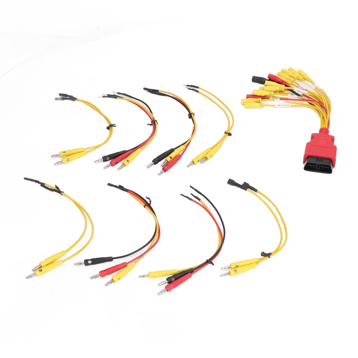 OBD2 диагностичен адаптер, Jormftte, 16 пина, удължителен кабел 20 бр., универсален за автомобили, 23-24 см, черен