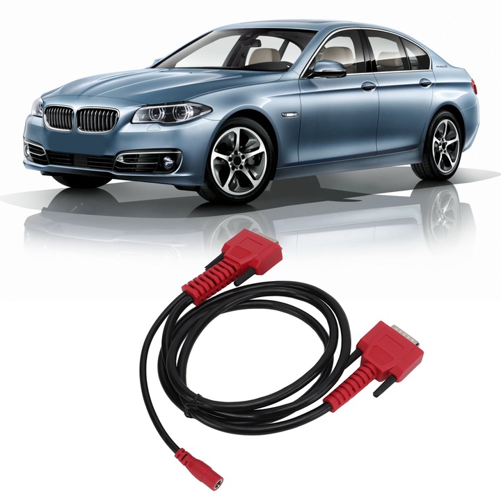 OBD2 диагностичен кабел, longziming, 15 пина, 1.5 м, черен/червен