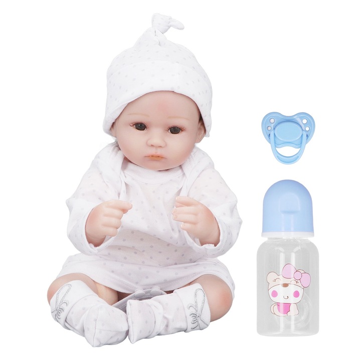 Кукла, Mmgoqqt, реалистичен дизайн, силикон, 38см, 3 години+