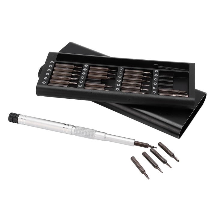 25 az 1-ben csavarhúzó készlet, Jormftte, acél, különböző méretek, hordozható