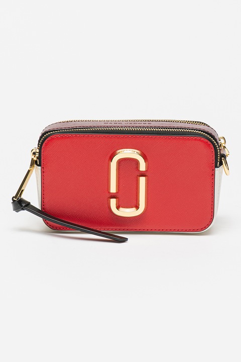 Marc Jacobs, Geanta crossbody din piele The Snapshot, Rosu, Negru