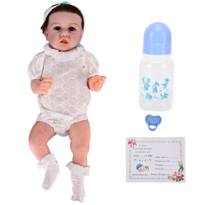 Reborn Doll 22in, Mmgoqqt, реалистична кукла, водоустойчива, за деца над 3 години