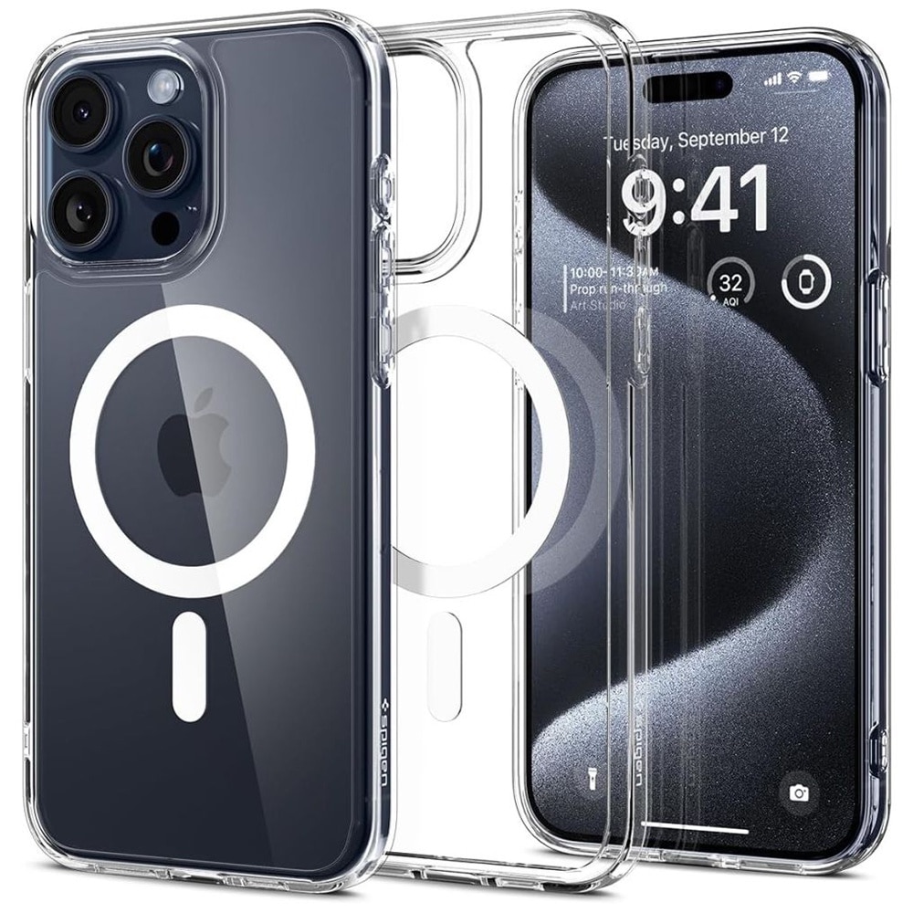 Husa pentru iPhone 15 Pro - Spigen Ultra Hybrid MagSafe - Frost Clear