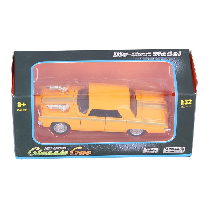 Лета кола, Die Cast, 1:32, 12,5x5x3 см, жълта