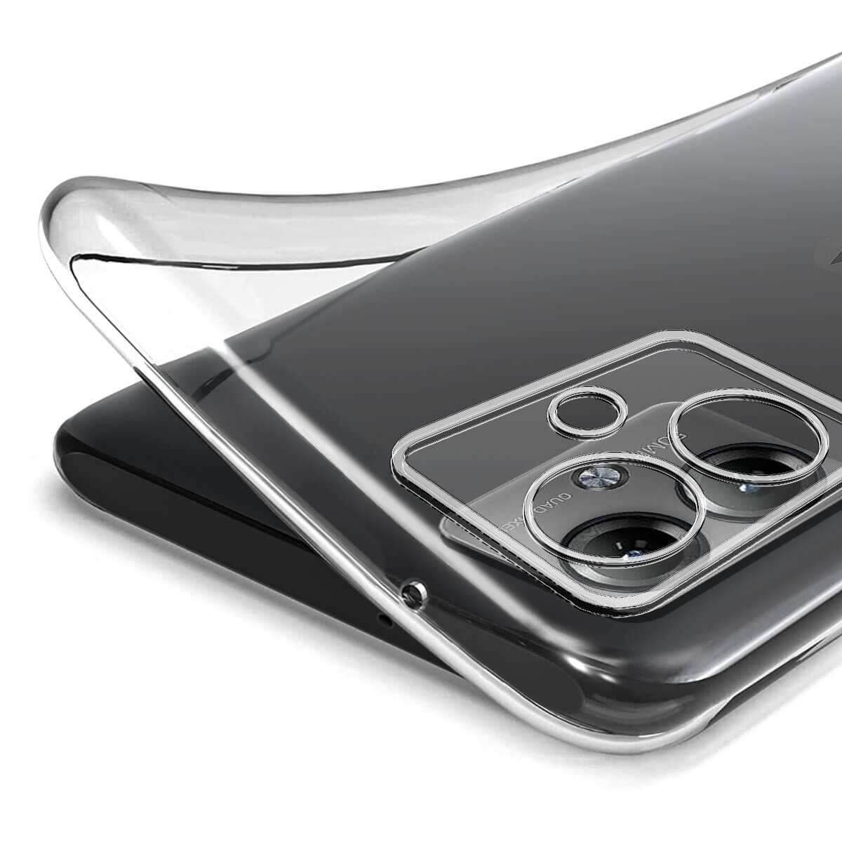 Husa protectie Mat-Tech compatibila cu Motorola Moto G54 5G, Anti-soc, 2MM, Protectie Camera, Decupaje Precise, Rezistenta la impact, Margini ridicate pentru protectia ecranului, Transparenta