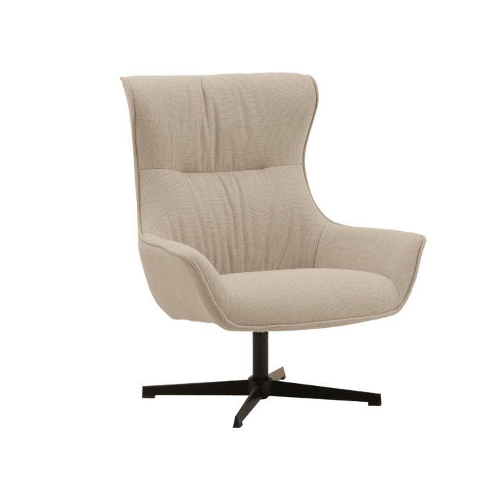 Fotoliu Torent Rotativ, structura metalica, tesatura bej