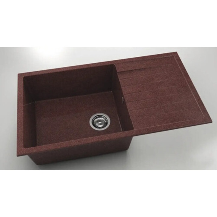 Chiuveta Bucatarie Granixit Cu O Cuva Fat Avangard 229 90x49 Cm, Cu Picurator, Reversibila, Brick Wall