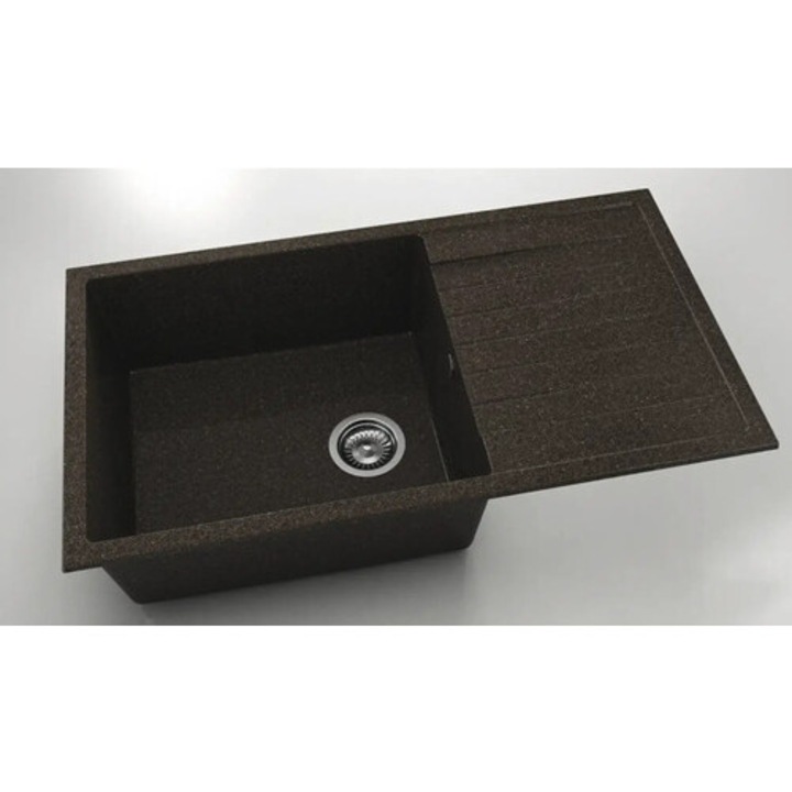 Chiuveta Bucatarie Granixit Cu O Cuva Fat Avangard 229 90x49 Cm, Cu Picurator, Reversibila, Brownie