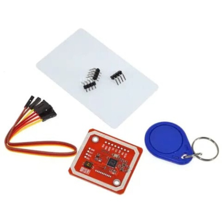 RFID модул PN532, 13.56 MHz, четене/запис, с карта и етикет и DUPONT конектори